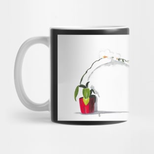 White orchid, pure love Mug